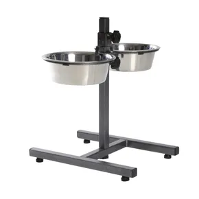 Hundebar, Höhe 40 cm, 2 Näpfe 1,8 l/21 cm